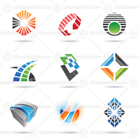 Set of Various Colorful Abstract Icons