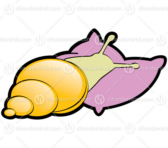 Sleeping Snail and a Pillow