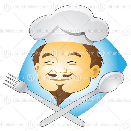 Smiling Chef with Cutlery