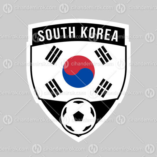 South Korea Shield Team Badge for Football Tournament