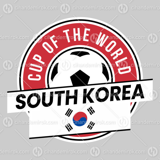 South Korea Team Badge for Football Tournament