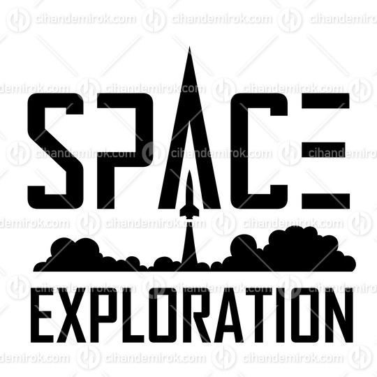 Space Exploration Logo with Futuristic Text