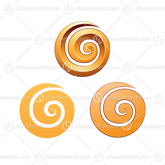 Swirly Round Orange Shapes