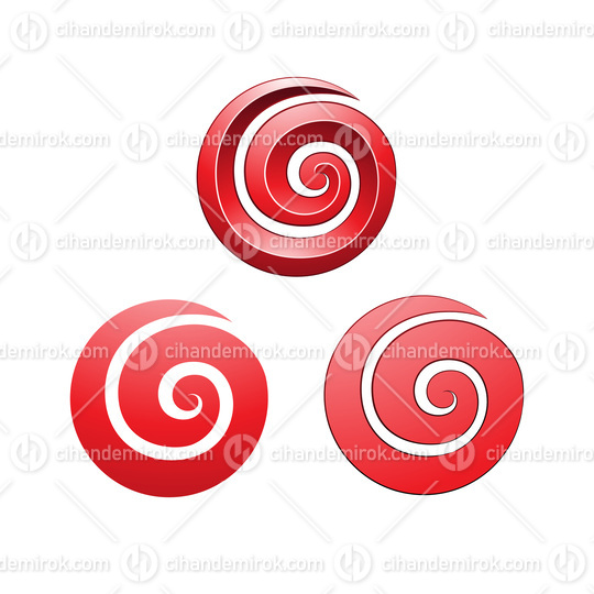 Swirly Round Red Shapes
