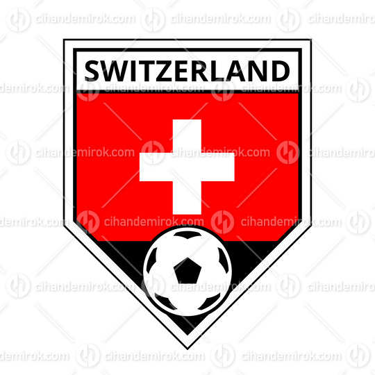 Switzerland Angled Team Badge for Football Tournament