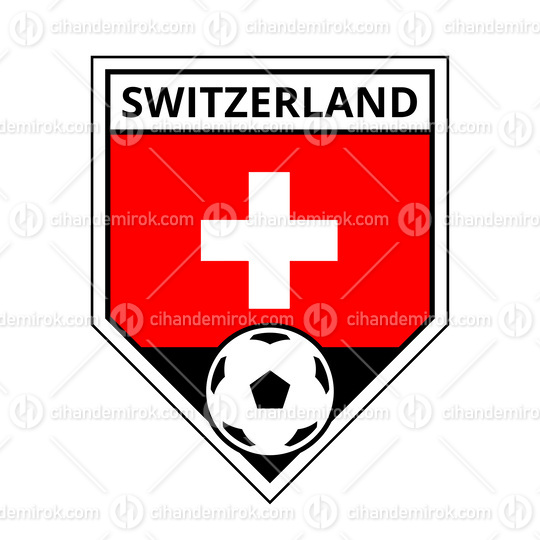 Switzerland Angled Team Badge for Football Tournament