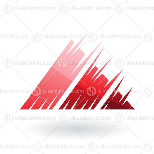 Triangular Swooshed Stripes in Three Shades of Red