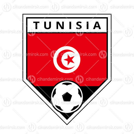 Tunisia Angled Team Badge for Football Tournament