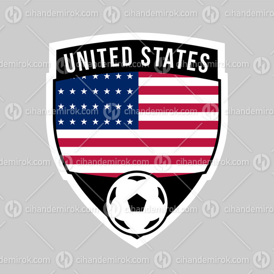 United States Shield Team Badge for Football Tournament