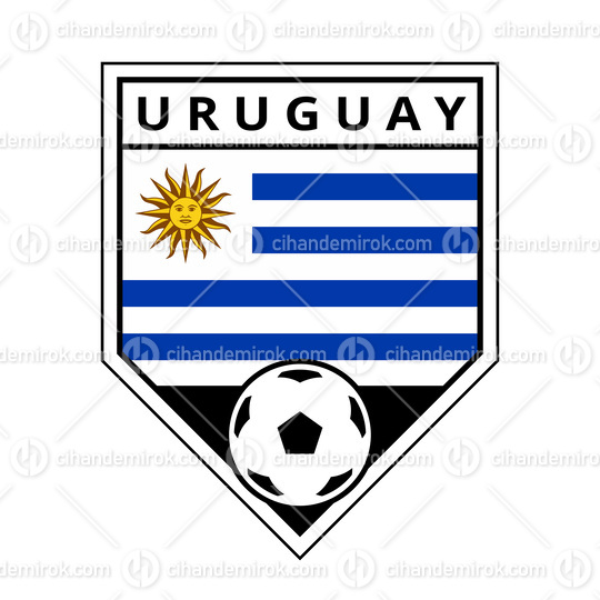 Uruguay Angled Team Badge for Football Tournament