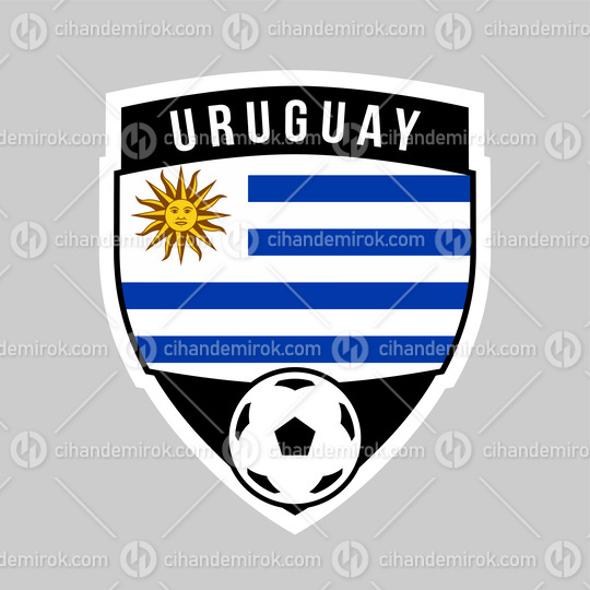 Uruguay Shield Team Badge for Football Tournament