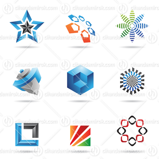 Various Geometrical Abstract Icons