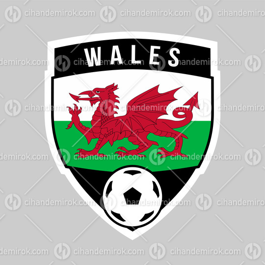 Wales Shield Team Badge for Football Tournament