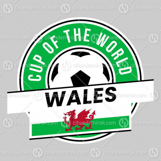 Wales Team Badge for Football Tournament