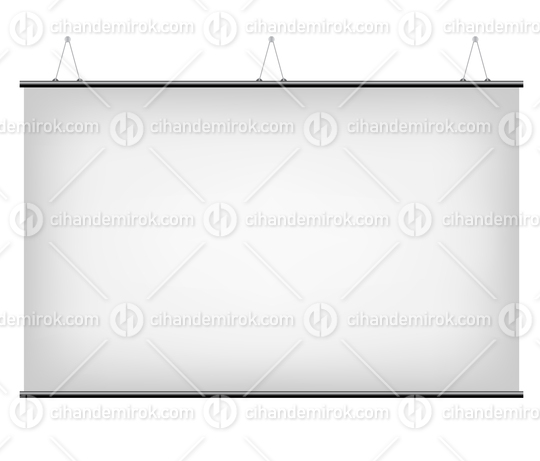 White Large Canvas Hanging Banner