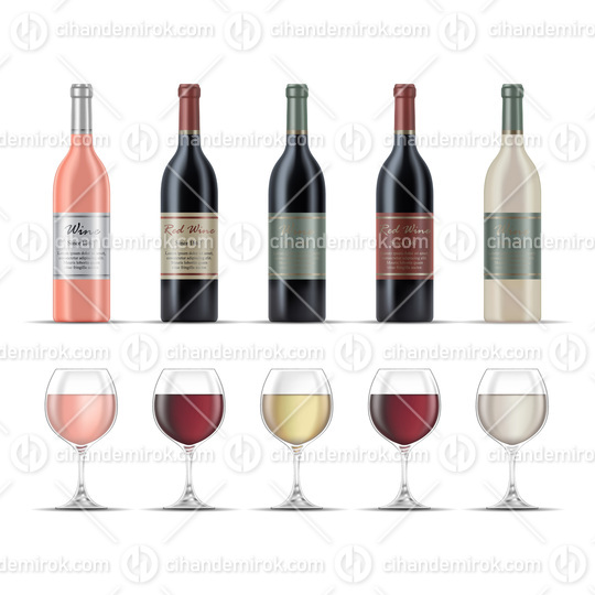 Wine Glasses and Wine Bottles